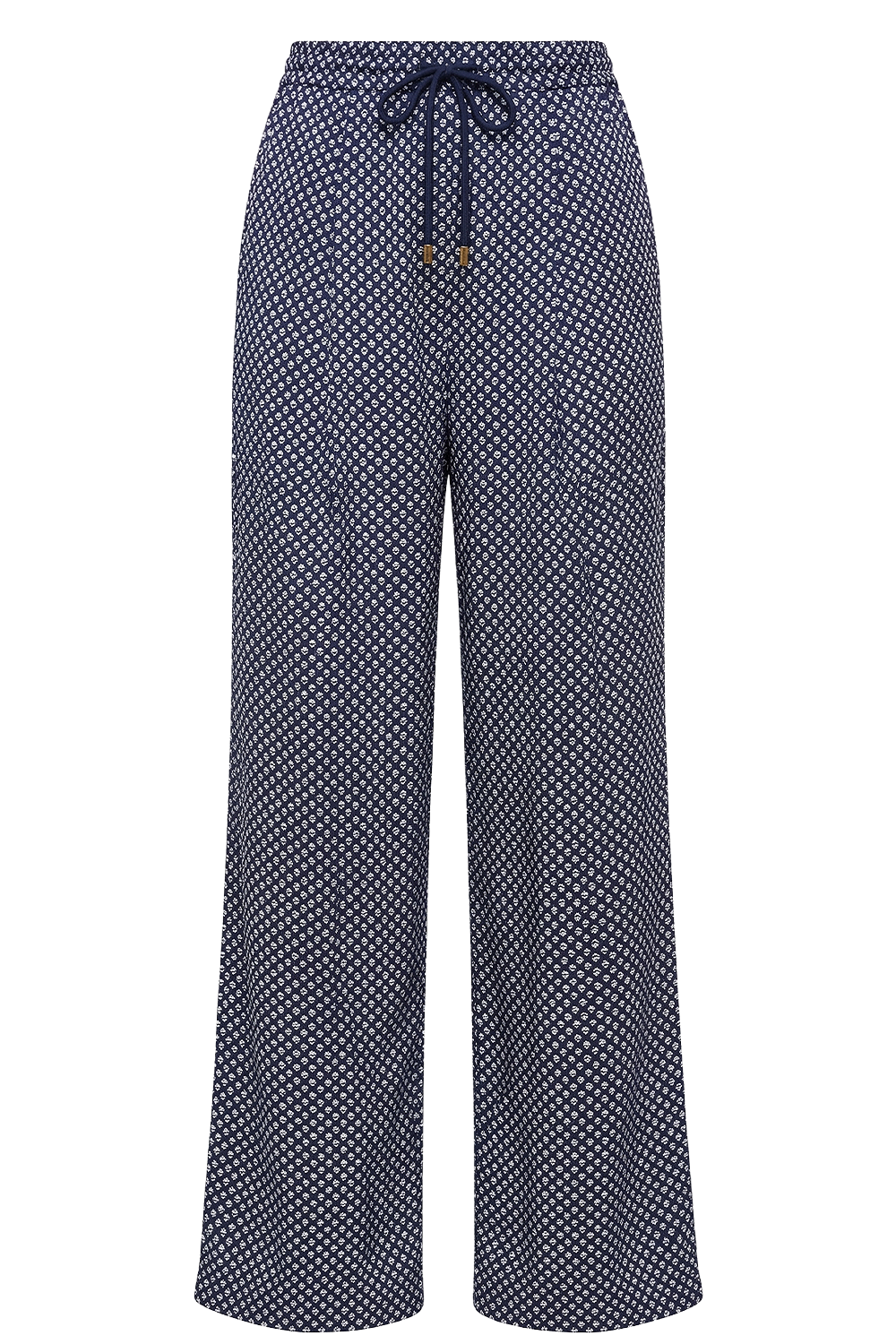 תמונה קידמית של מכנסיים ארוכים סאטן