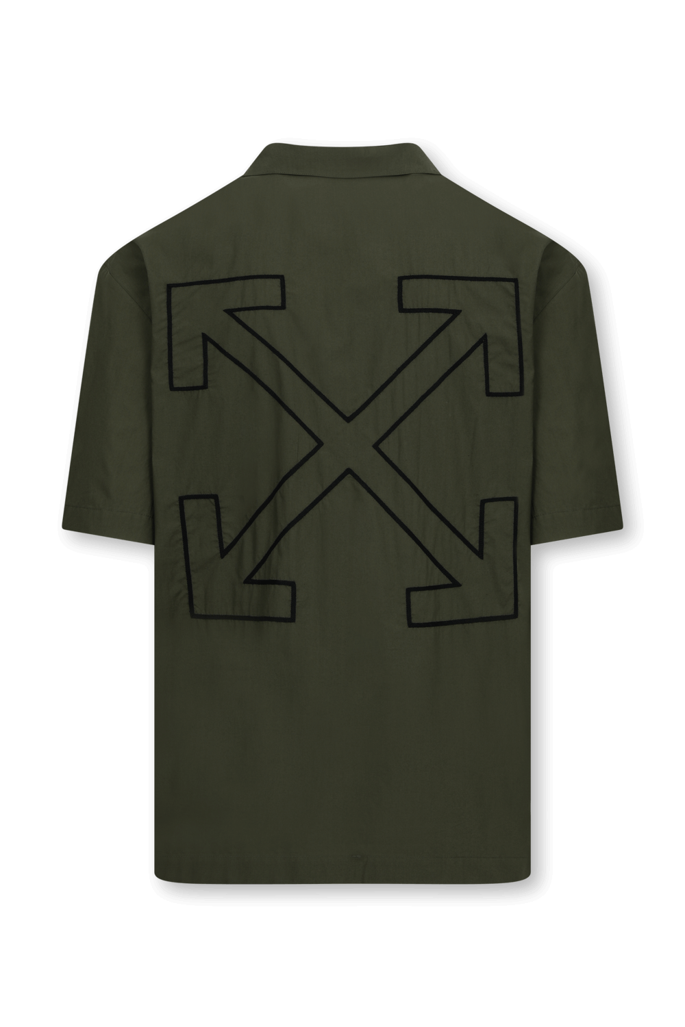 תמונה אחורית של חולצה מכופתרת עם רקמה