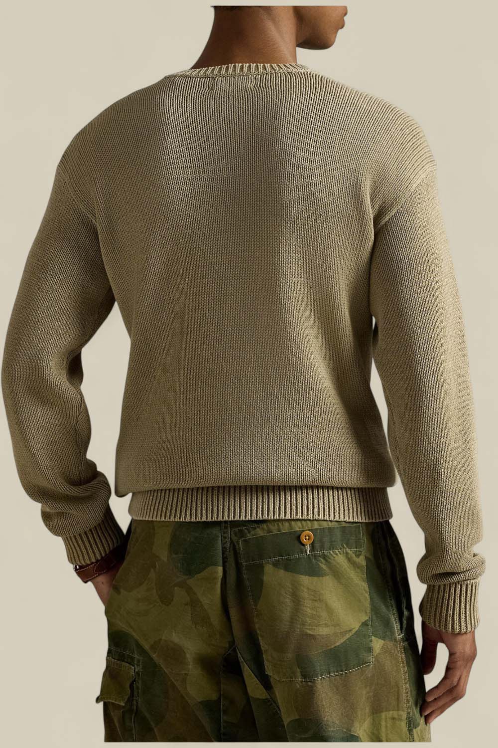 תמונת דוגמן אחורית של סריג כותנה