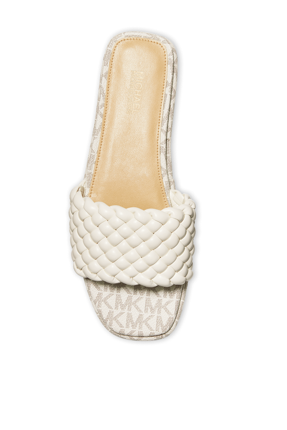 Amelia Braided Slide Sandal in Cream MICHAEL KORS