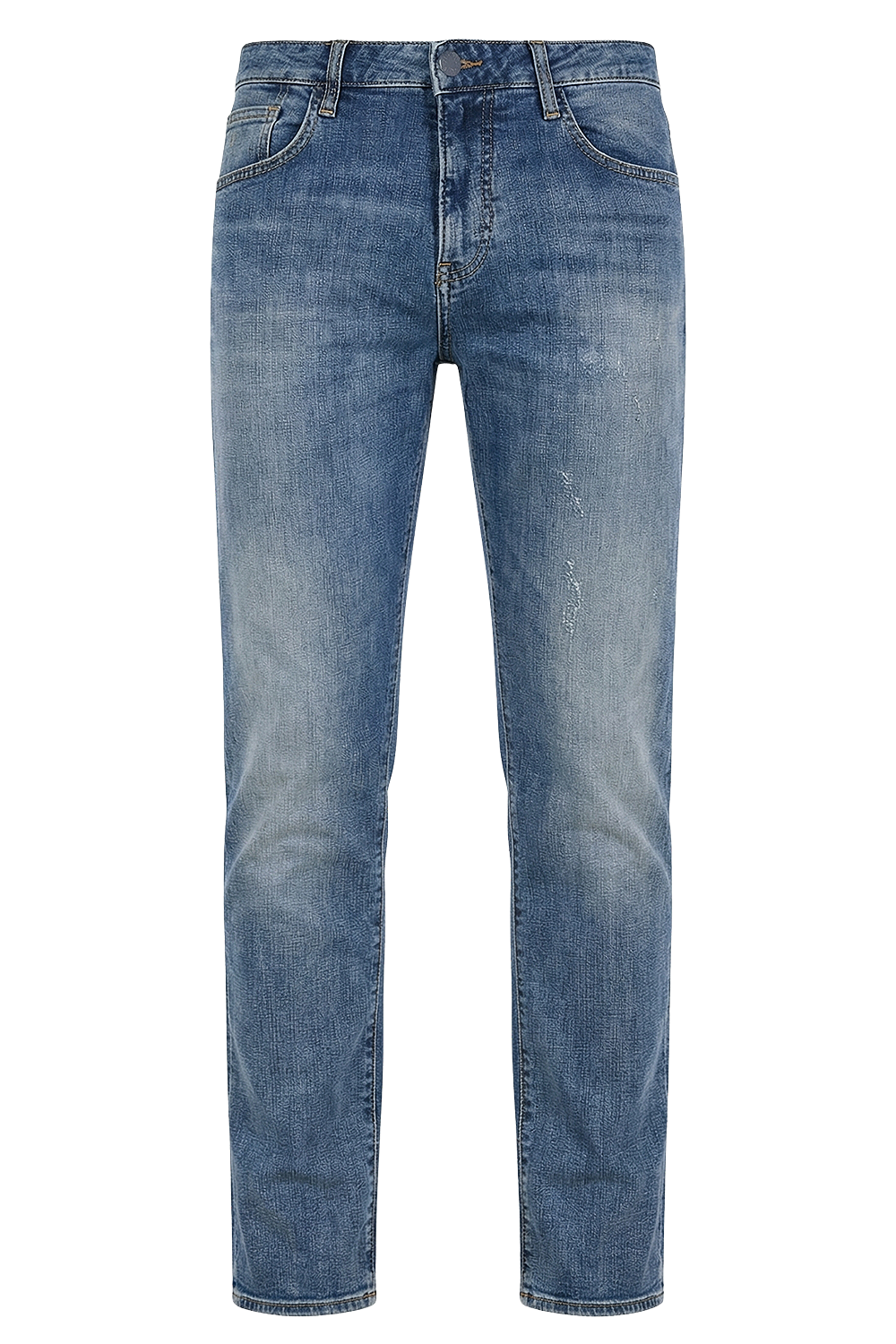 תמונה קידמית של מכנסי ג'ינס בגזרה ישרה