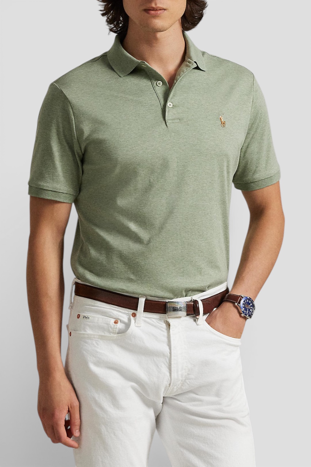 תמונת דוגמן קידמית של חולצת פולו