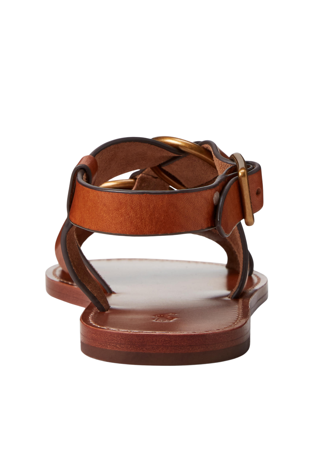 תמונת תקריב של סנדלים שטוחים