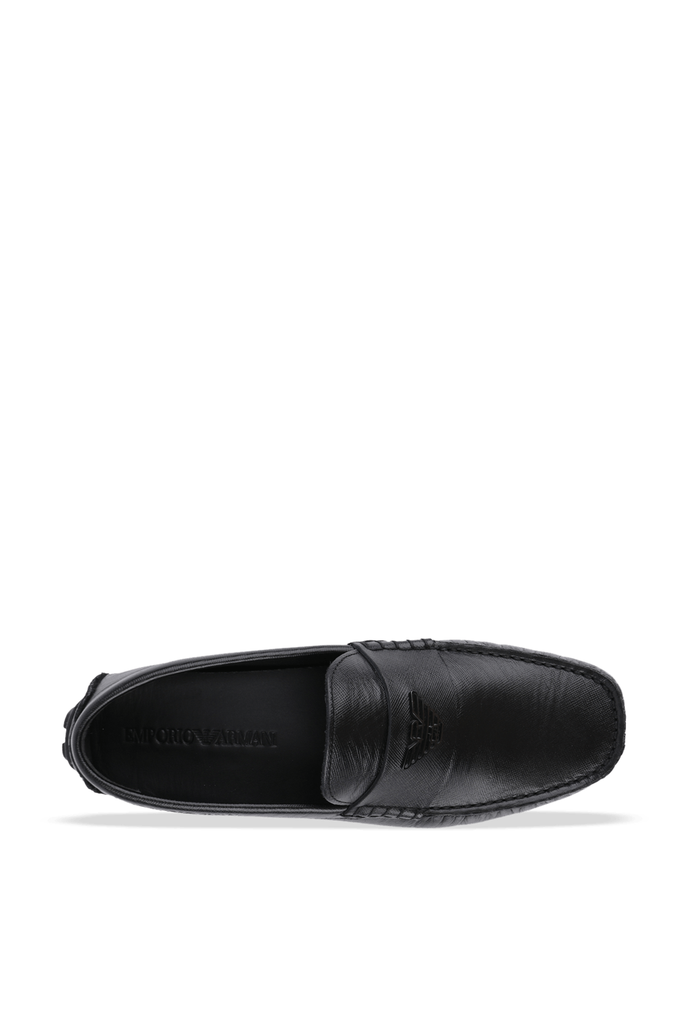 תמונת תקריב של Black Loafers in Soft Leather