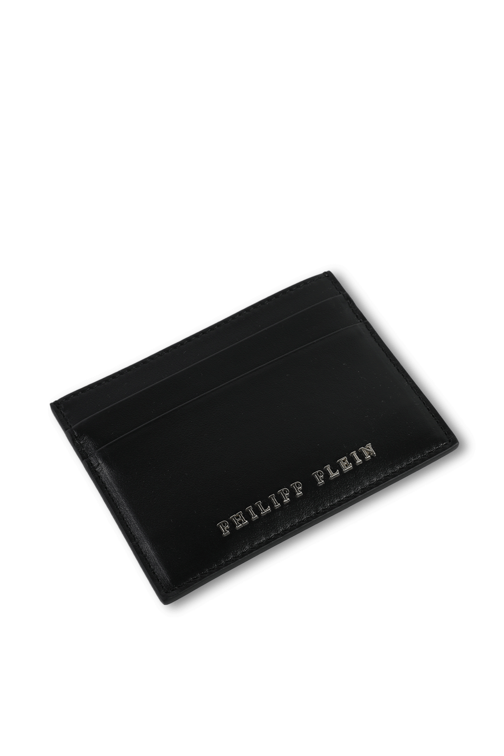 Leather Credit Cards Holder in Black PHILIPP PLEIN