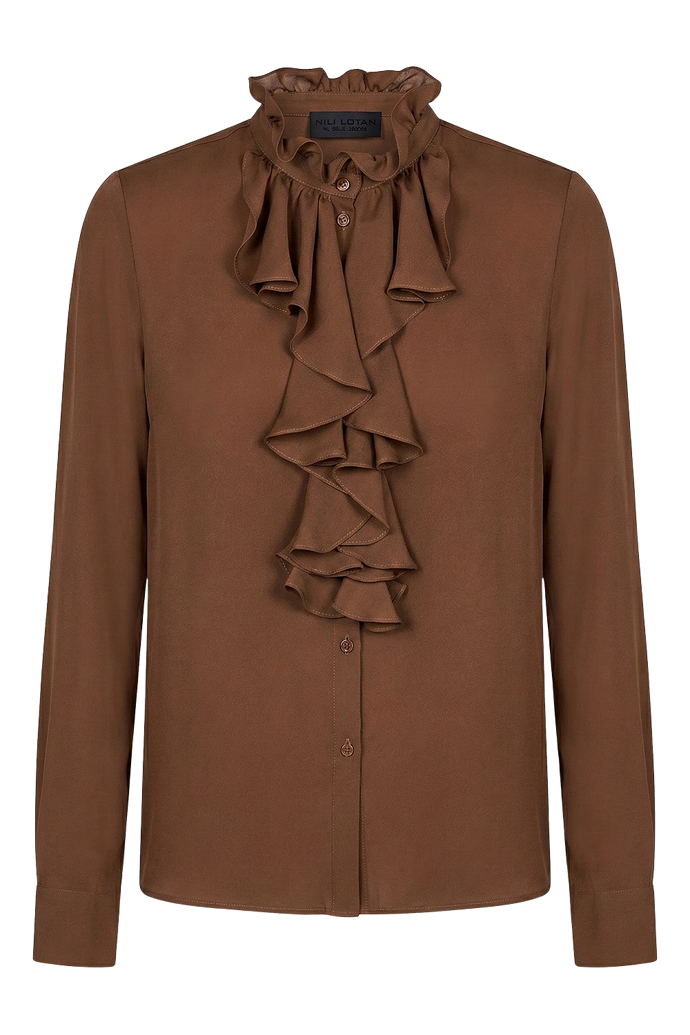 תמונה קידמית של חולצת משי מלמלה