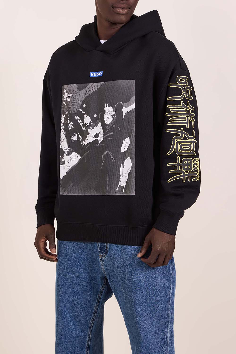 תמונת דוגמן קידמית של קפוצ'ון כותנה הוגו X ג'וג'וטסו קאיסן