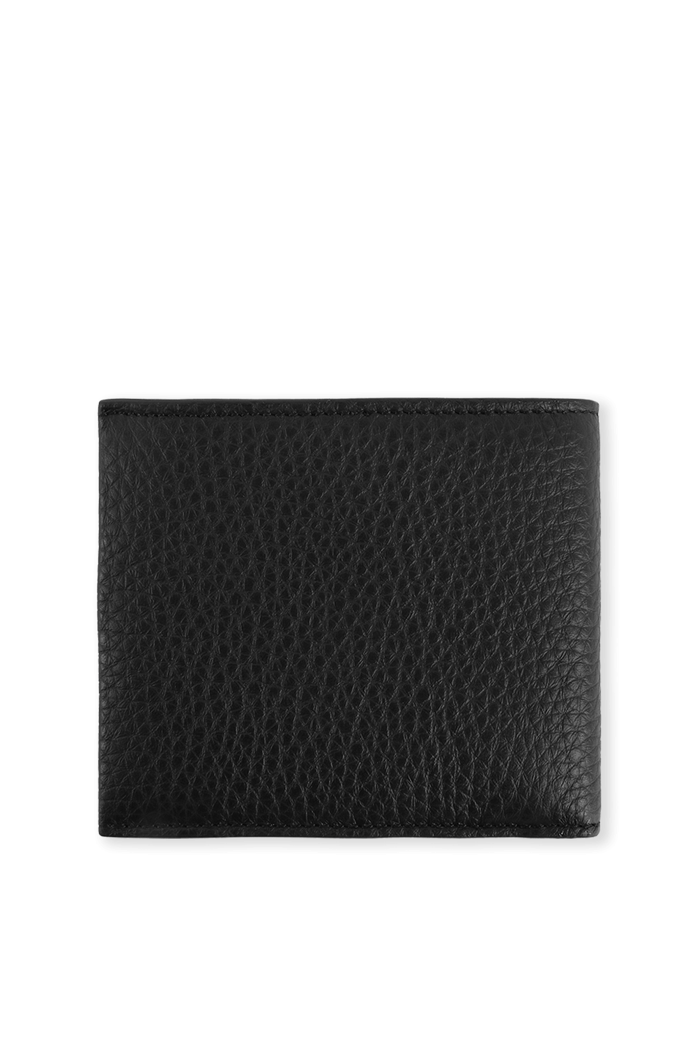 Grained Leather Wallet in Black image number null BOSS
