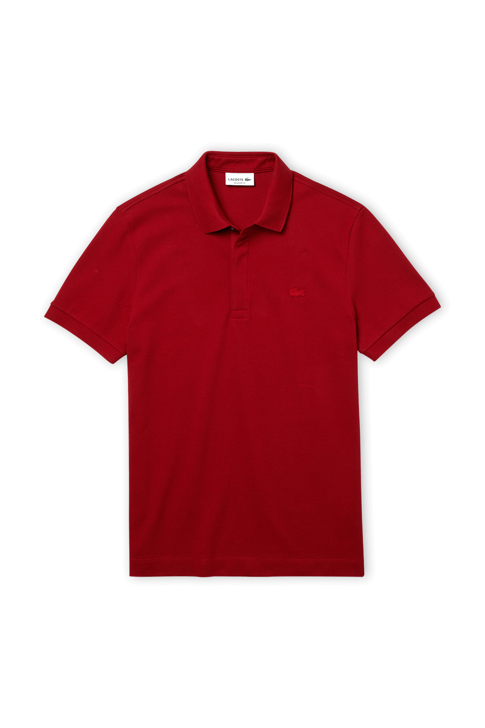 חולצת פולו קצרה אדומה מכותנה LACOSTE