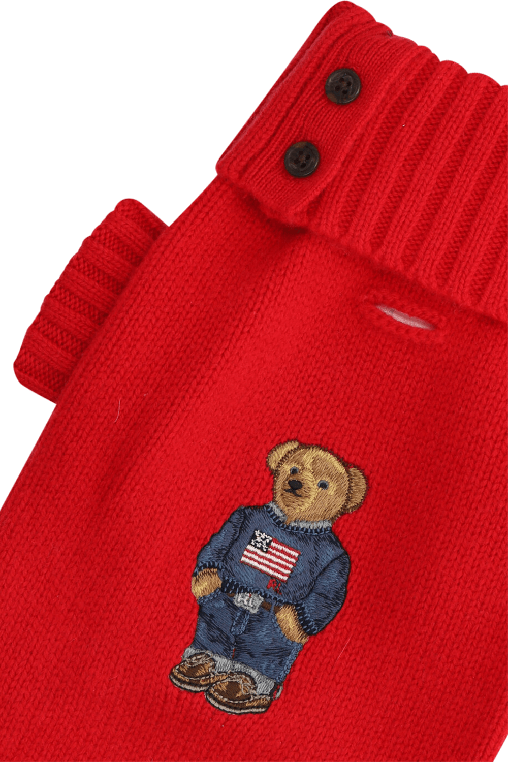 תמונת תקריב של פולו ראלף לורן כלבים - אפודת סריג מצמר וקשמיר