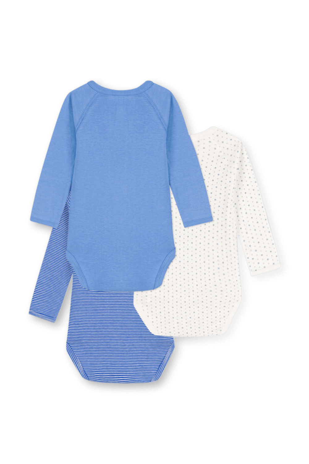 תמונה אחורית של מארז שלושה בגדי גוף מעטפה - גילאי NB-12 חודשים