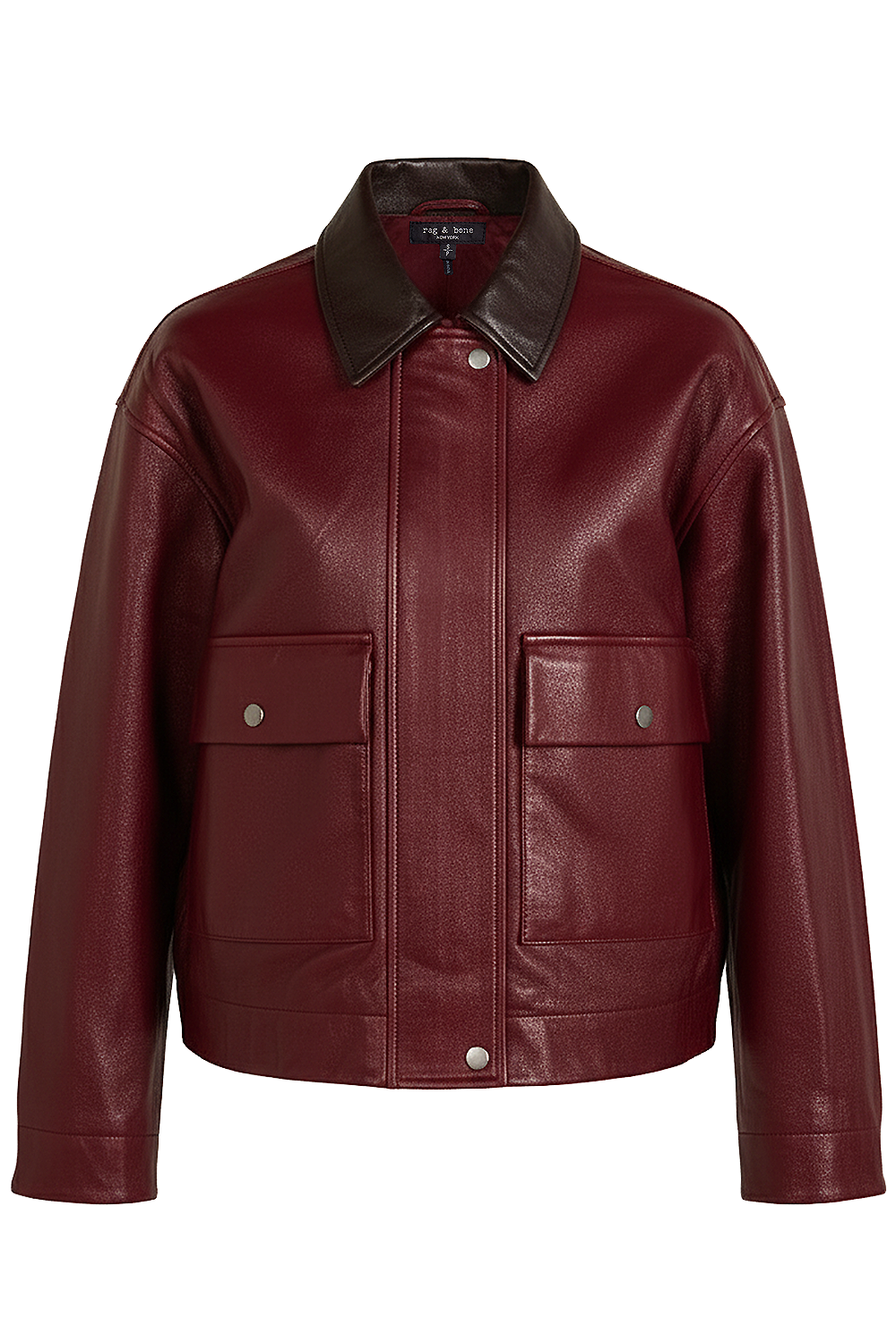 תמונה קידמית של ז'קט עור