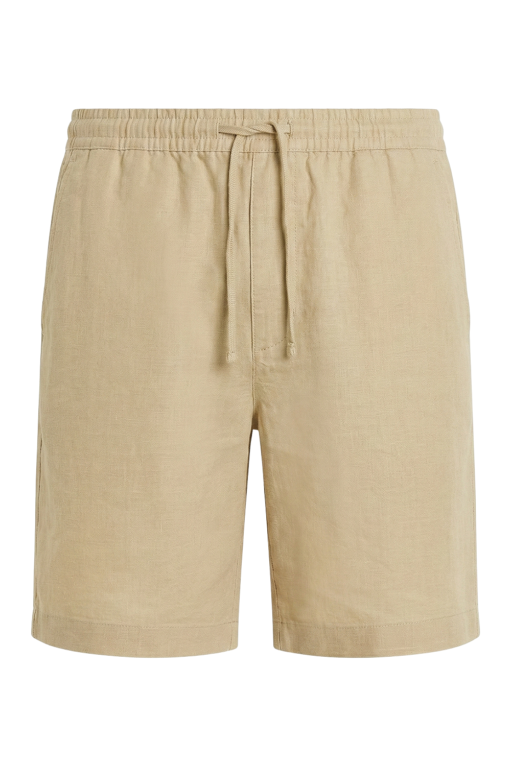 תמונה קידמית של מכנסי פשתן קצרים