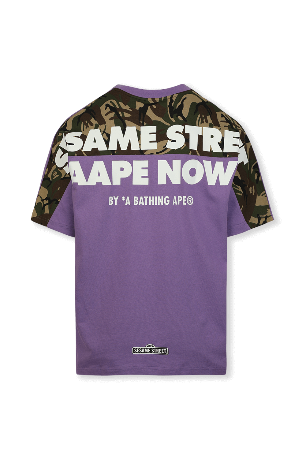 חולצת טי רחוב סומסום עם הדפס קמופלאז' AAPE