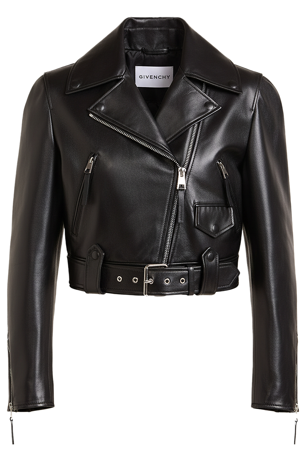 תמונה קידמית של ז'קט עור קרופ