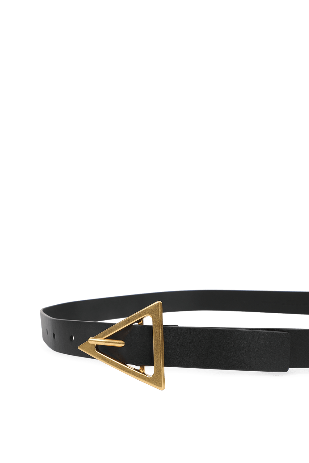 Triangle Leather Belt in Black BOTTEGA VENETA