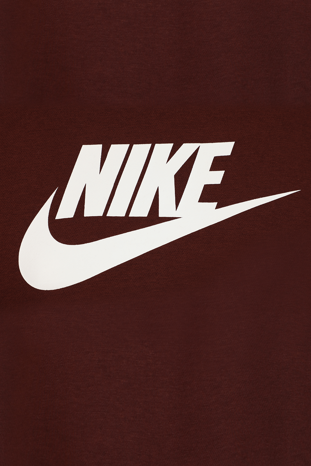 תמונה אחורית של סווטשירט קפוצ'ון אסנטיאל בגוון בורדו