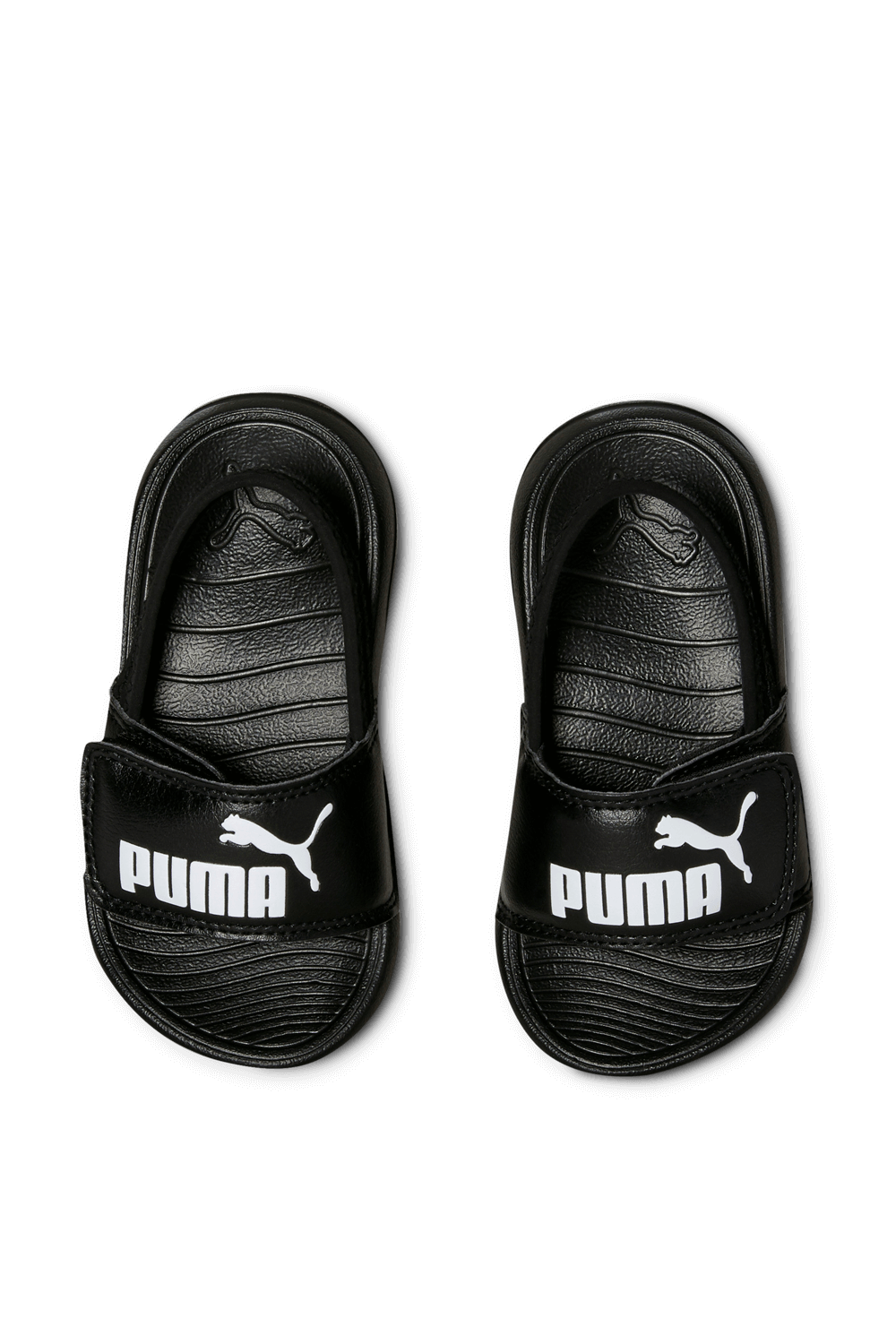 תמונה אחורית של מידות 19-27 כפכפי סליידרס לוגו בשחור