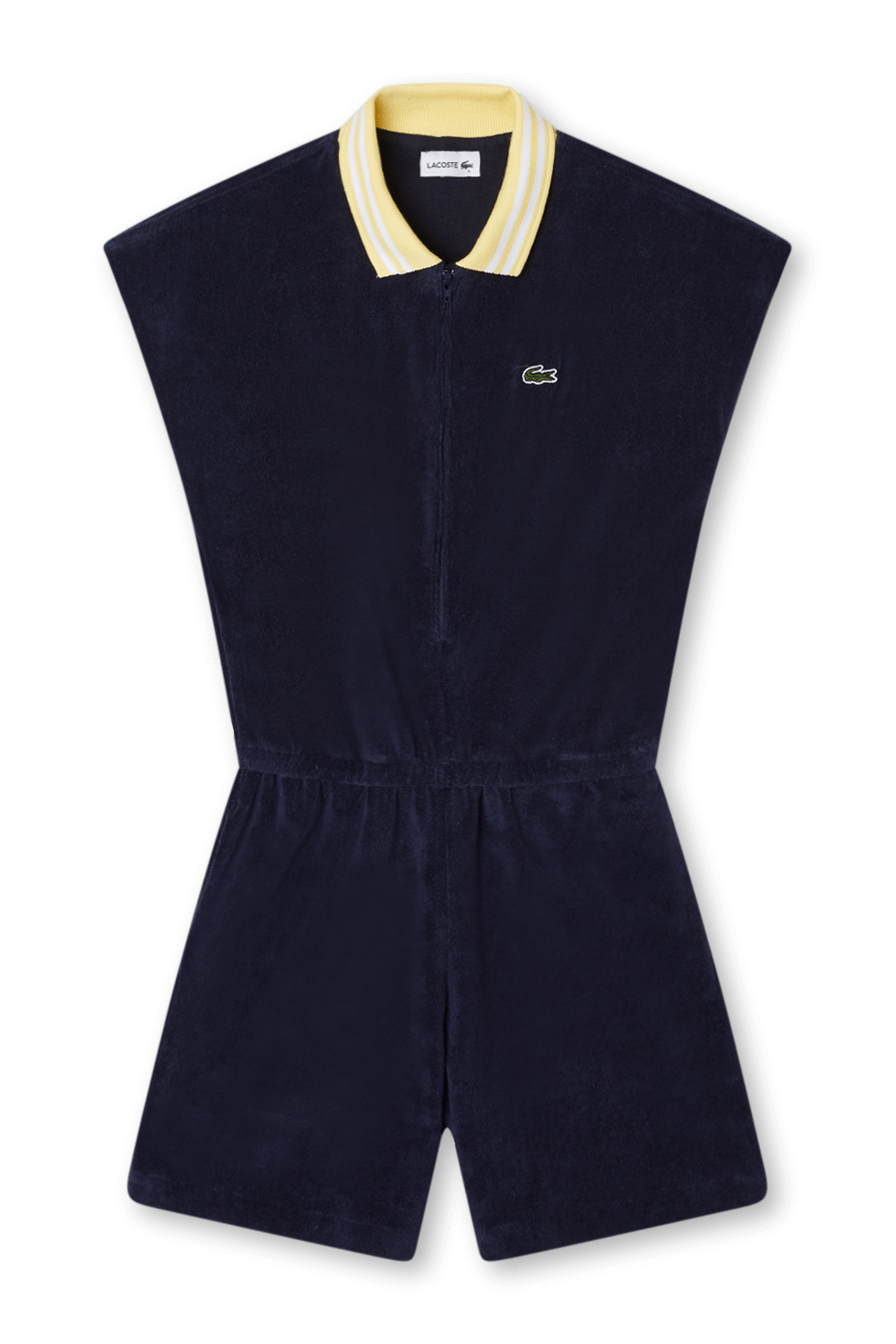 תמונה קידמית של גילאי 3-12 אוברול כחול וצהוב עם לוגו