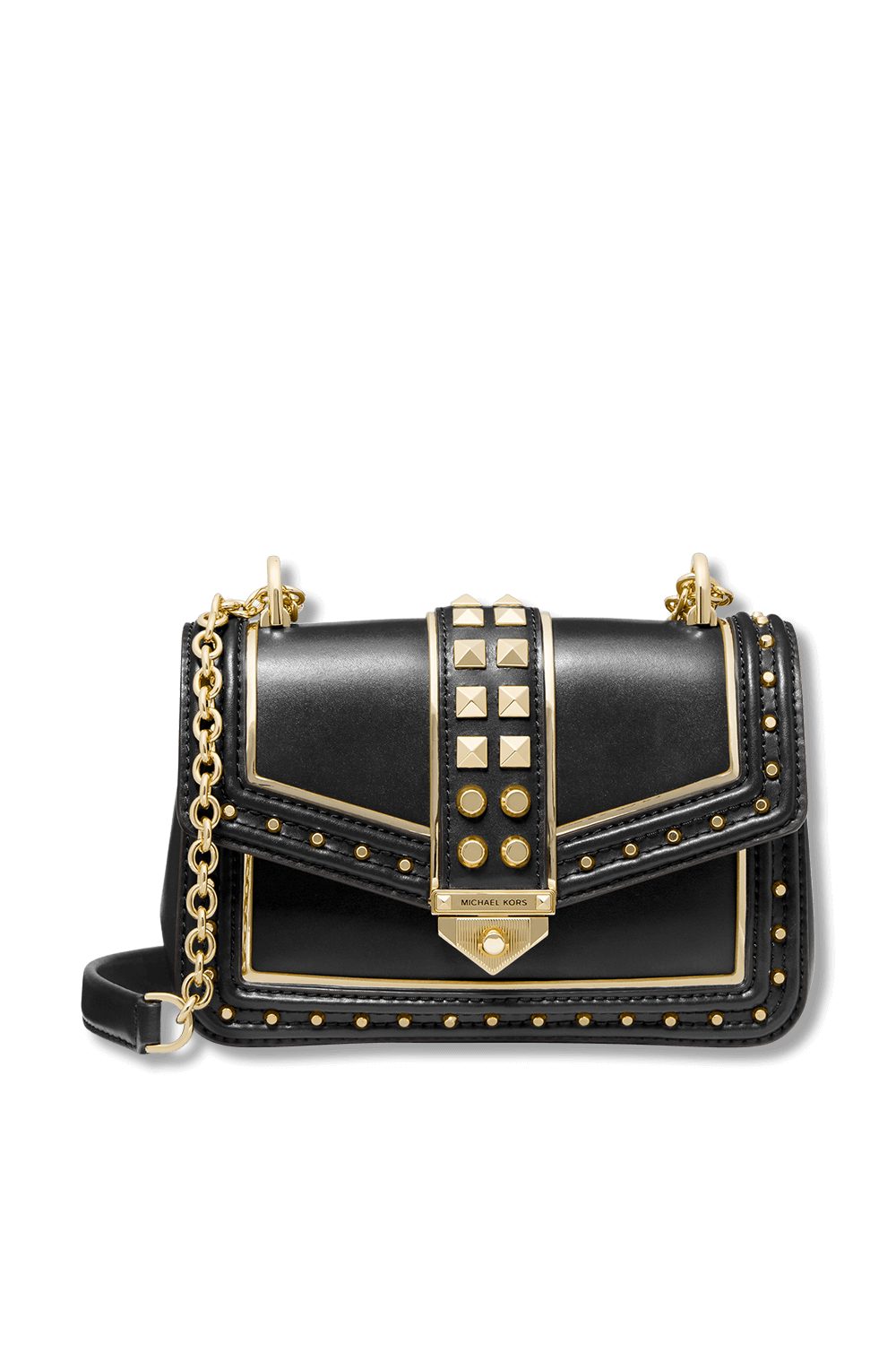 SoHo Small Studded Leather Shoulder Bag in Black Factory 54