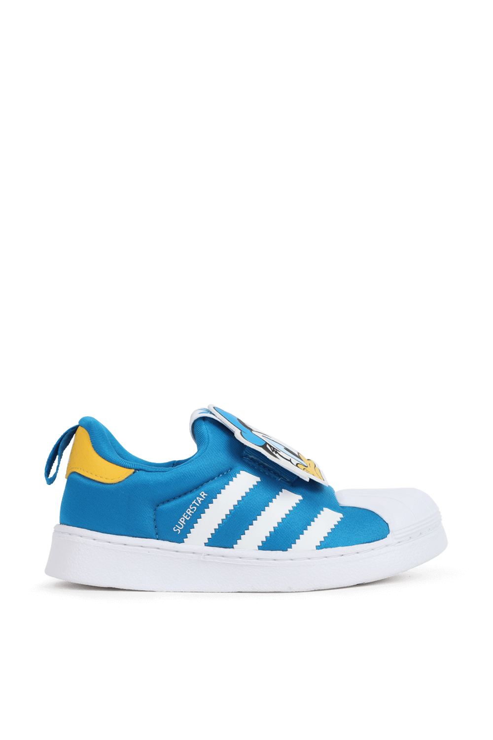 תמונה קידמית של מידות 5-9.5 סניקרס סופרסטאר - דונלד דאק