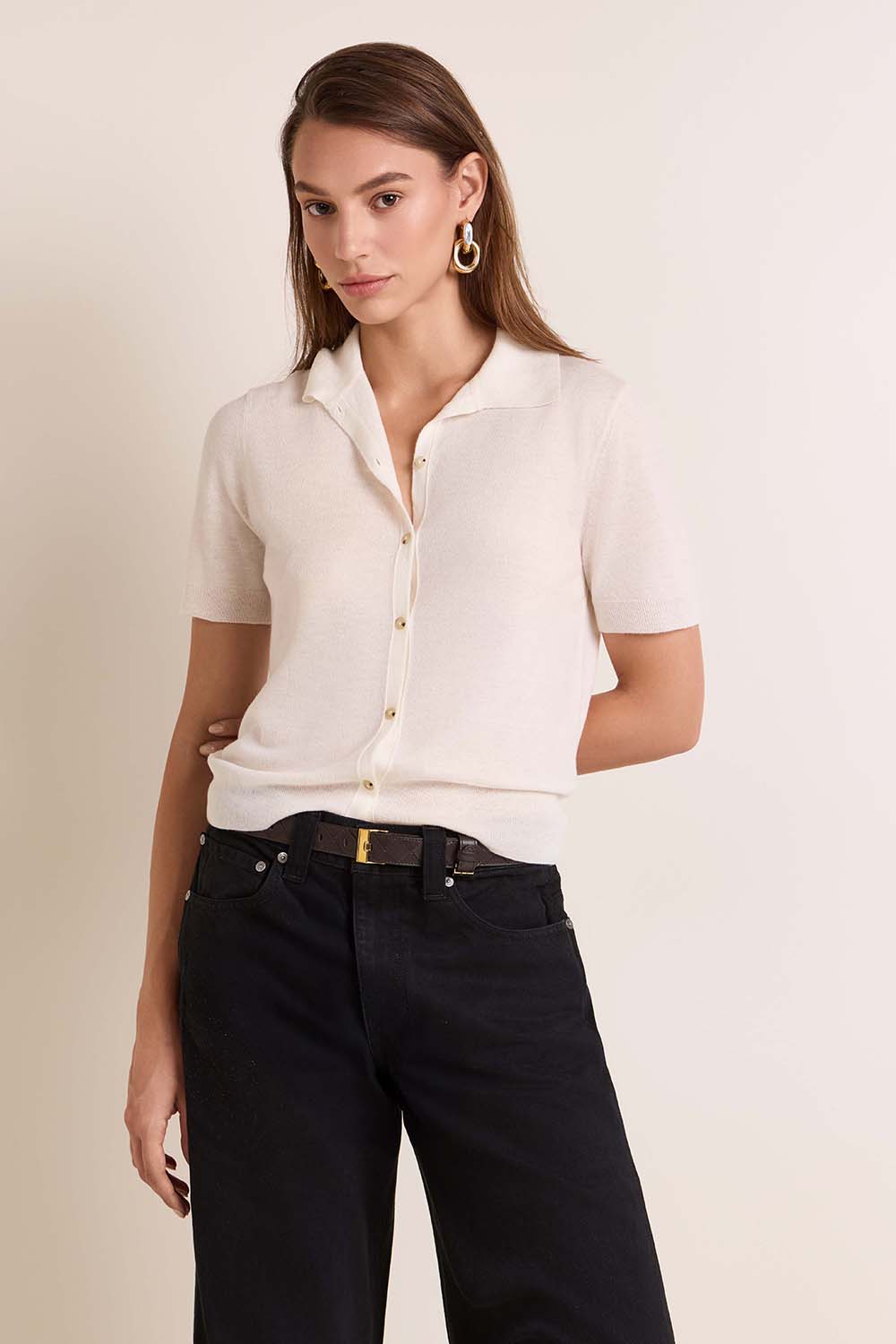 תמונת דוגמן קידמית של קרדיגן צמר