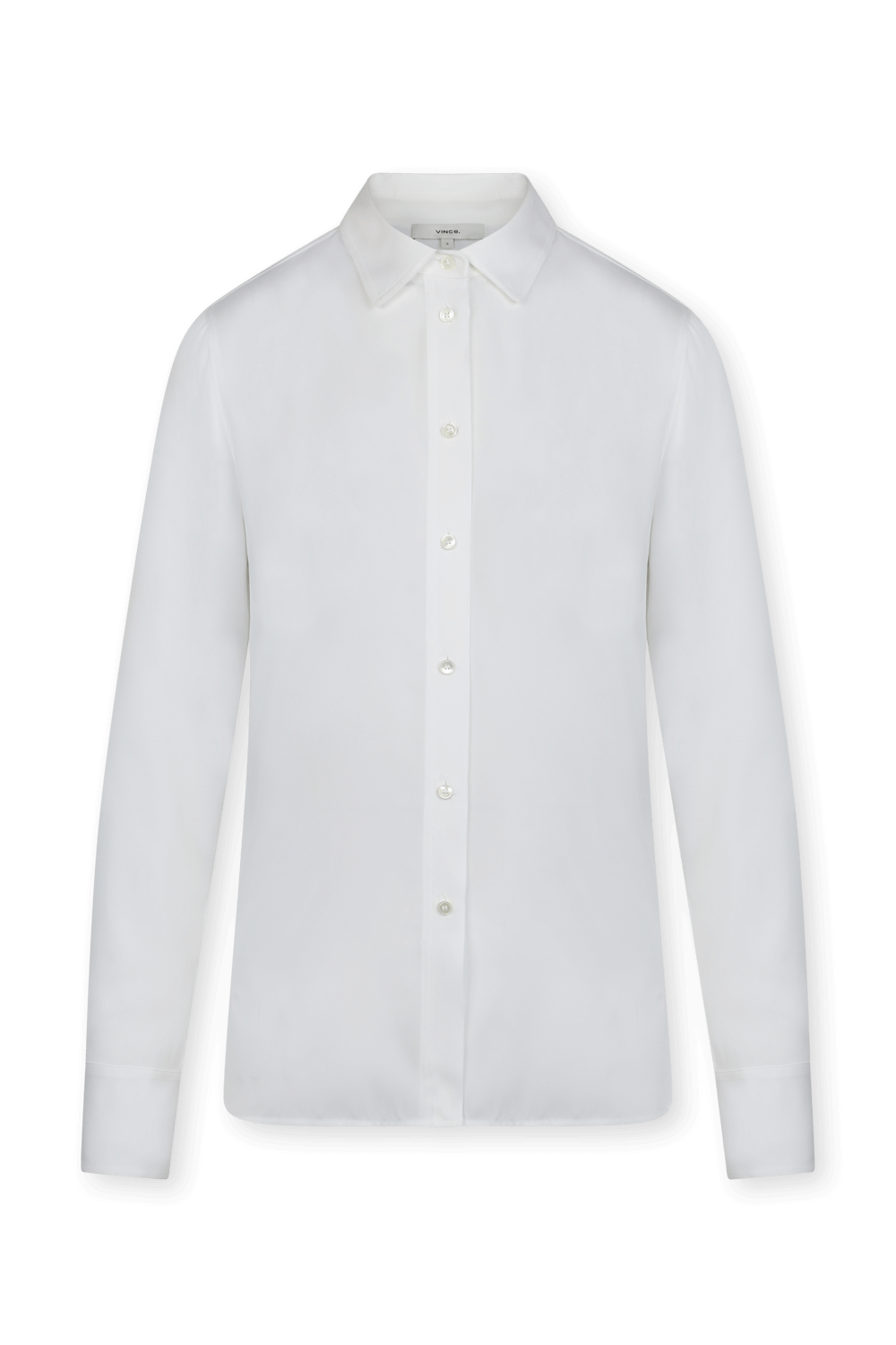 חולצת משי מכופתרת בגוון לבן VINCE