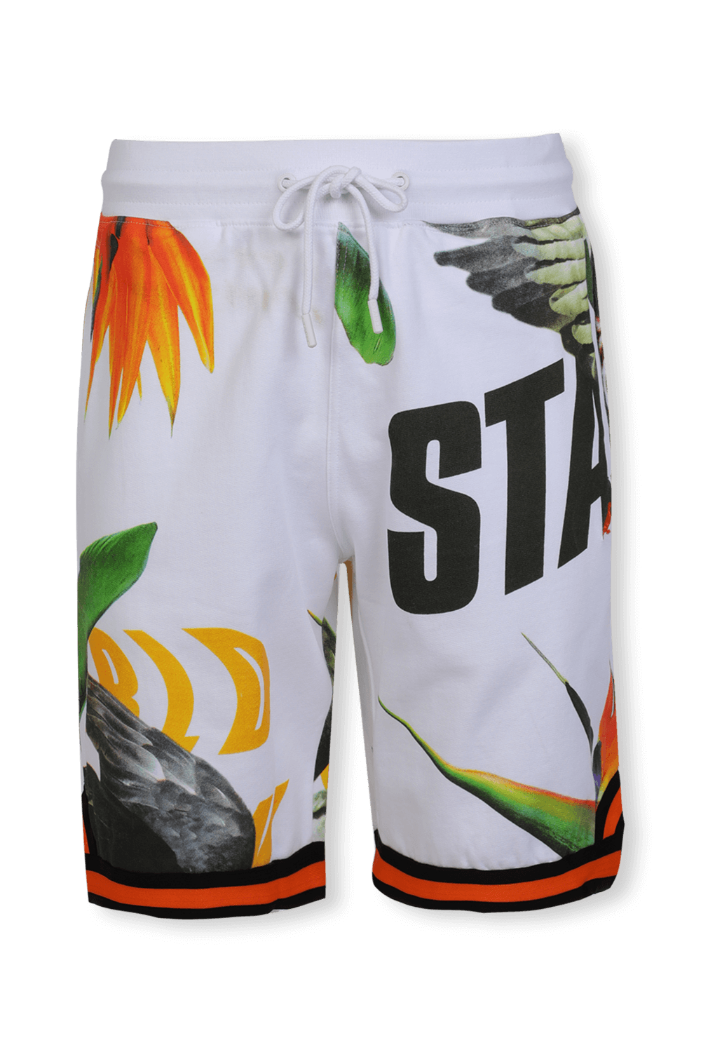 תמונה קידמית של Paradise Print Sweatshort in White