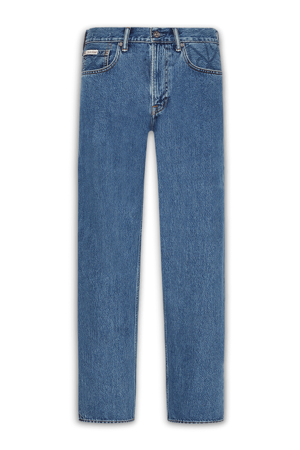 תמונה קידמית של מכנסי ג'ינס בגזרה ישרה