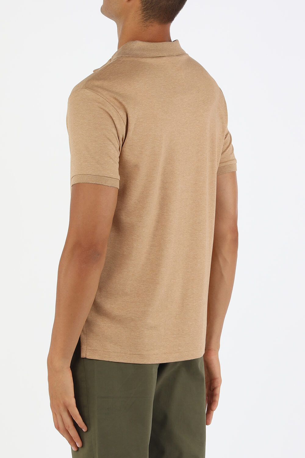 תמונת דוגמן אחורית של Brown Pony Custom Slim Fit Polo Shirt in Brown