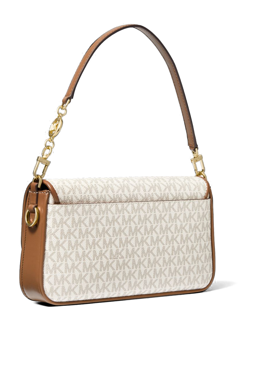 תמונה אחורית של Bradshaw SM Logo Convertible Shoulder Bag in Vanilla