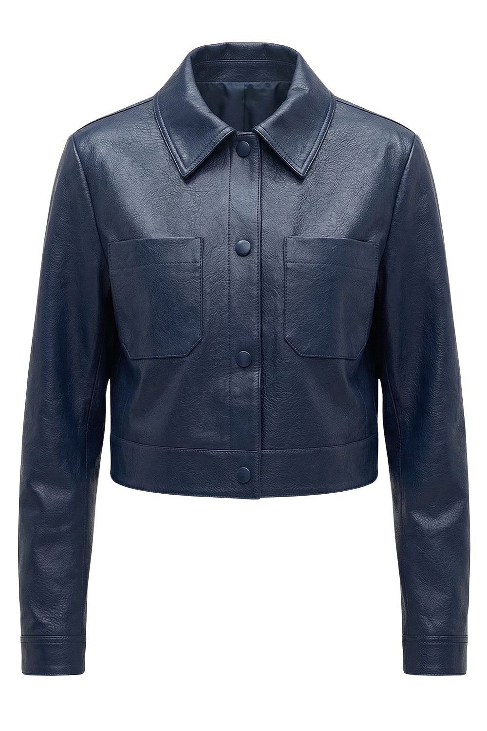 תמונה קידמית של מעיל עור