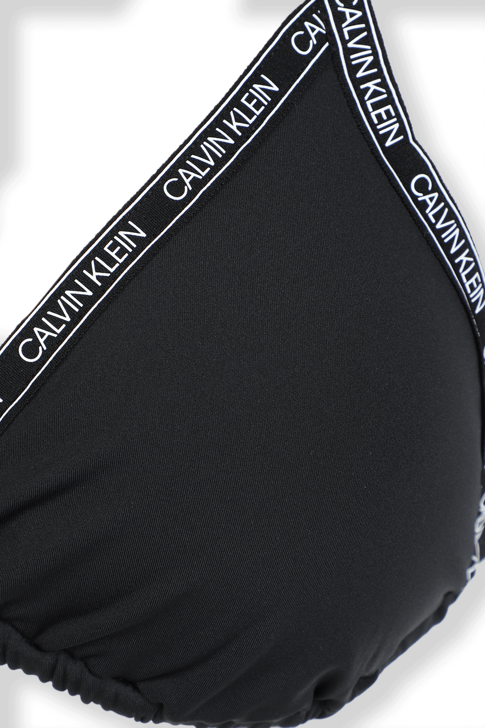 Triangle Bikini Top With Logo Tape in Black CALVIN KLEIN
