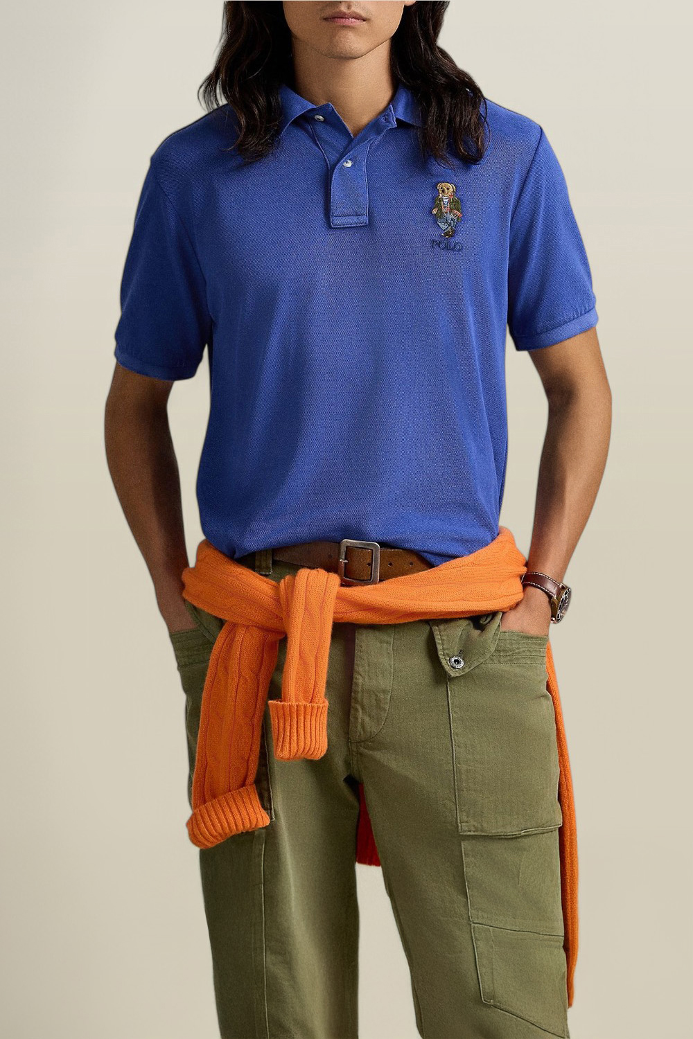 תמונת דוגמן קידמית של חולצת פולו