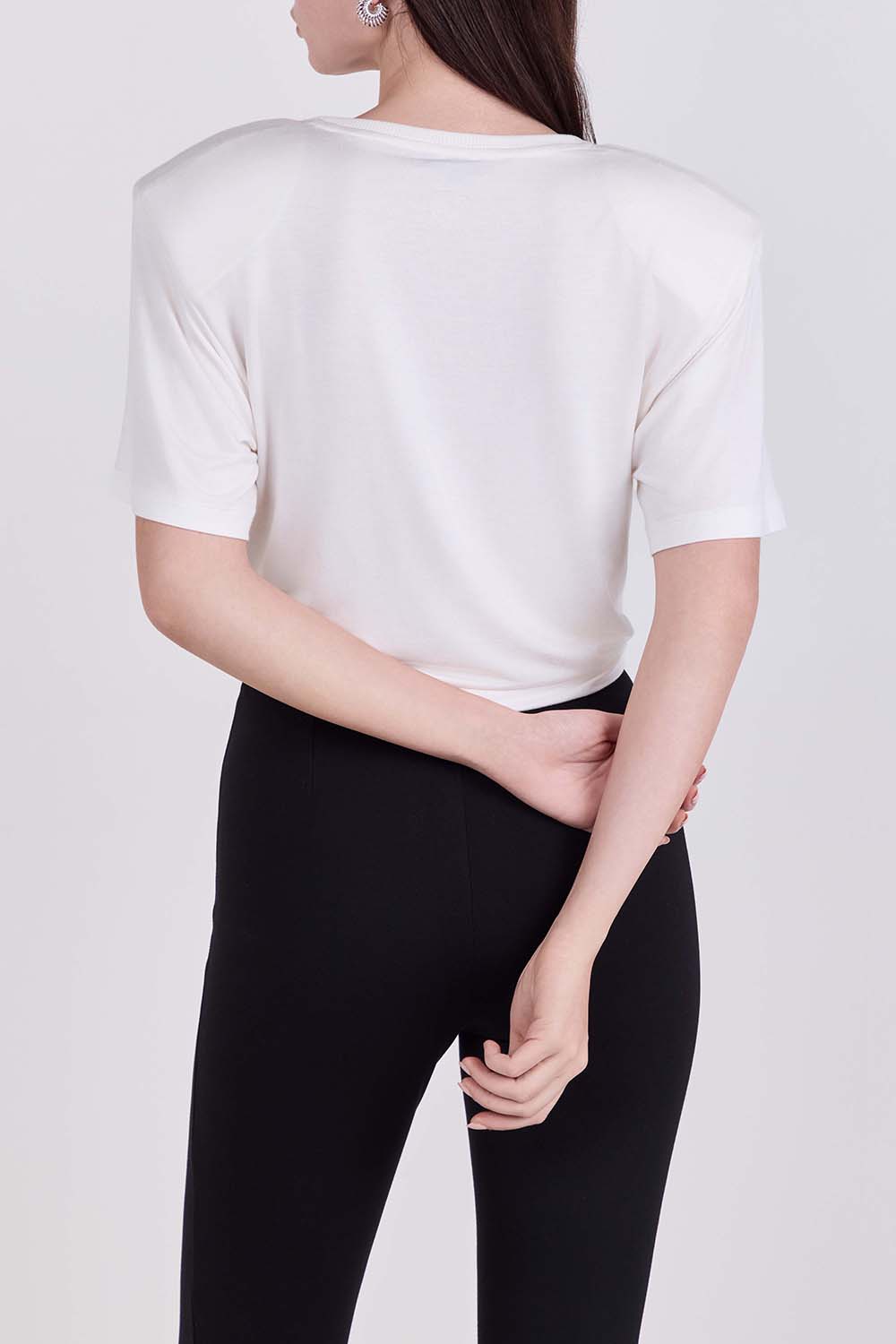 תמונת דוגמן אחורית של חולצת טי פרח