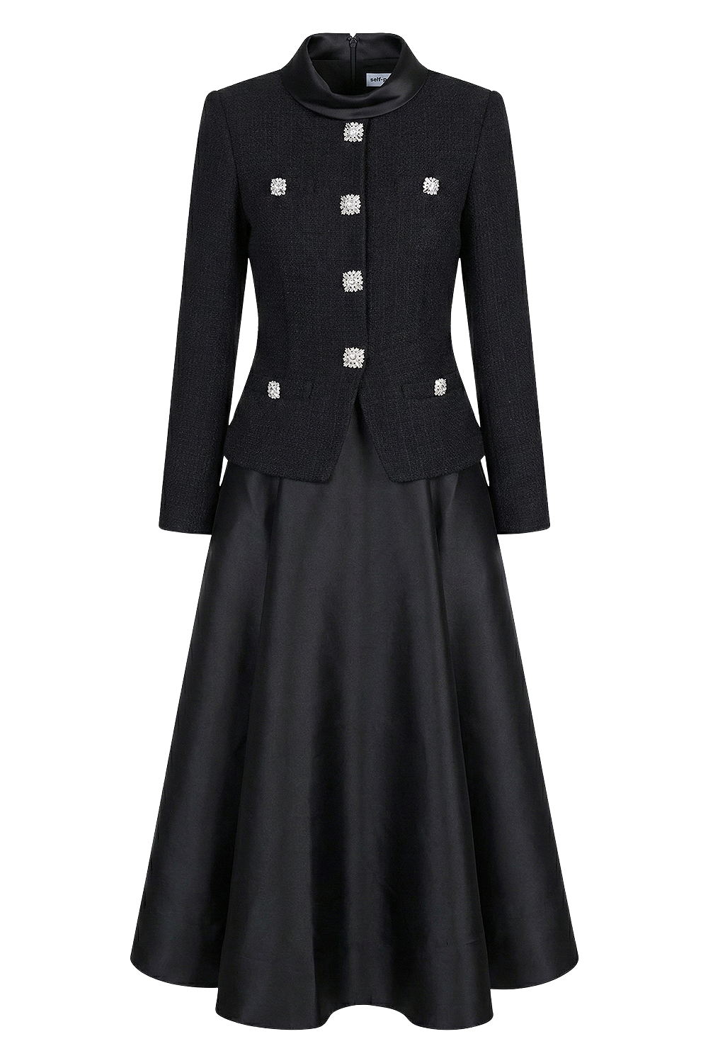 תמונה קידמית של שמלת מידי מחויטת