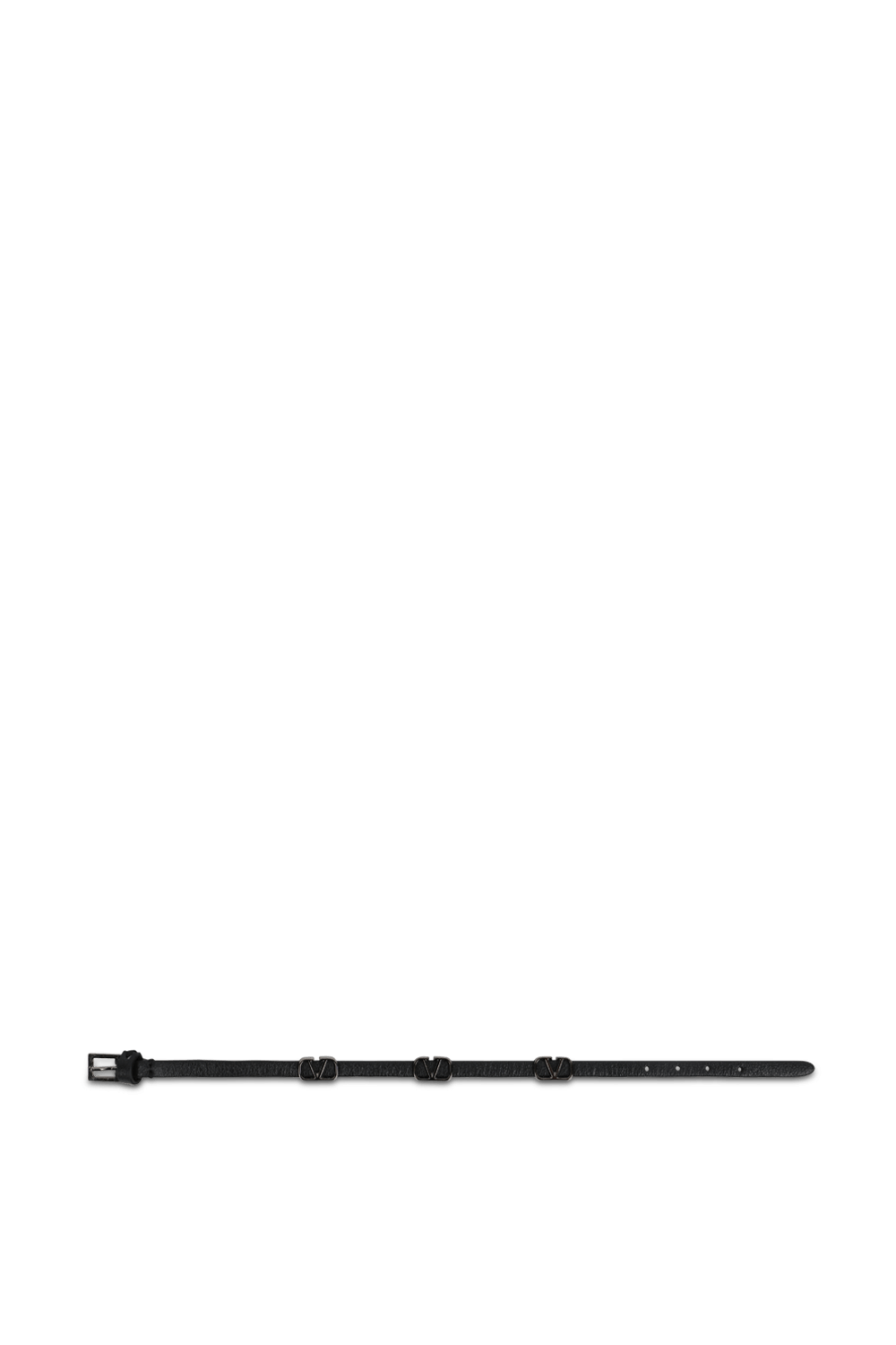 צמיג מעור עם לוגו מטאלי בגוון שחור VALENTINO GARAVANI