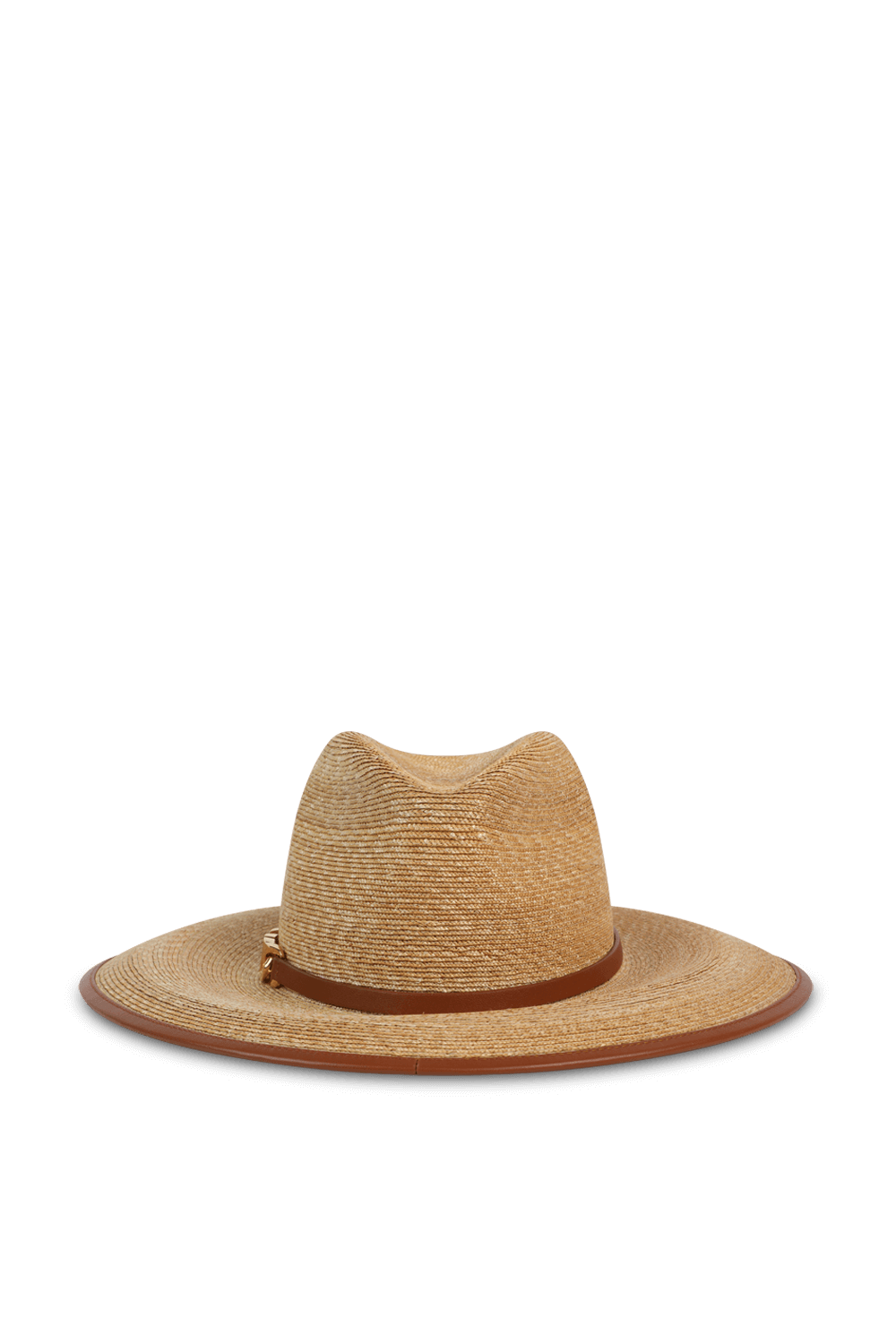 תמונה אחורית של כובע קש רחב שוליים