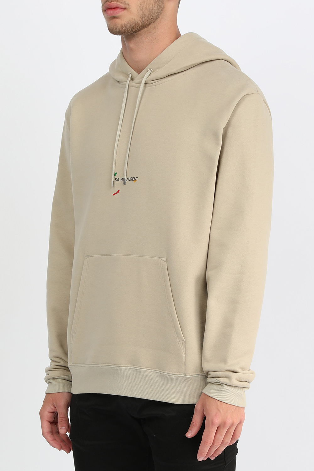 תמונת דוגמן קידמית של קפוצ'ון לוגו בגוון בז'