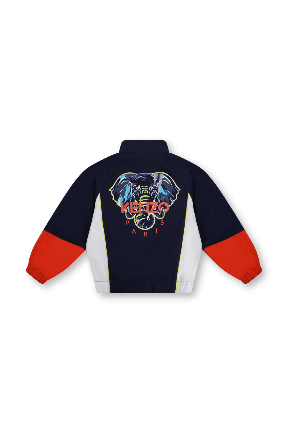 תמונה אחורית של גילאי 6-12 ז'קט ניילון עם הדפס הפיל