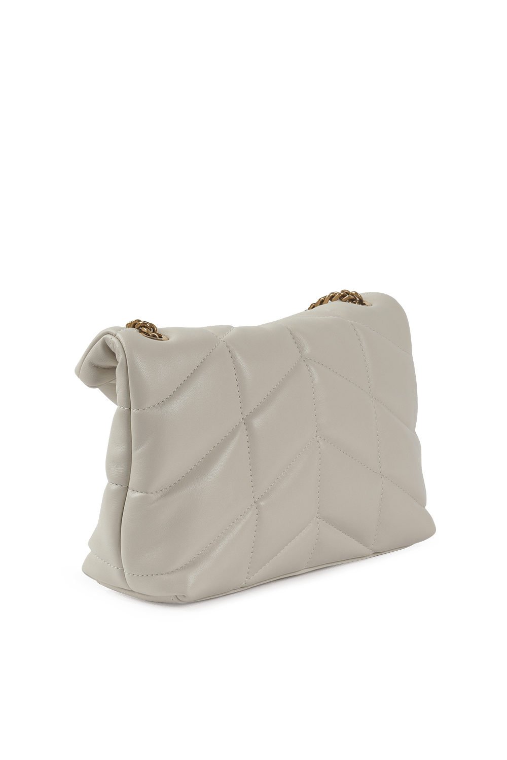 Puffer Toy Bag In Quilted White Leather SAINT LAURENT