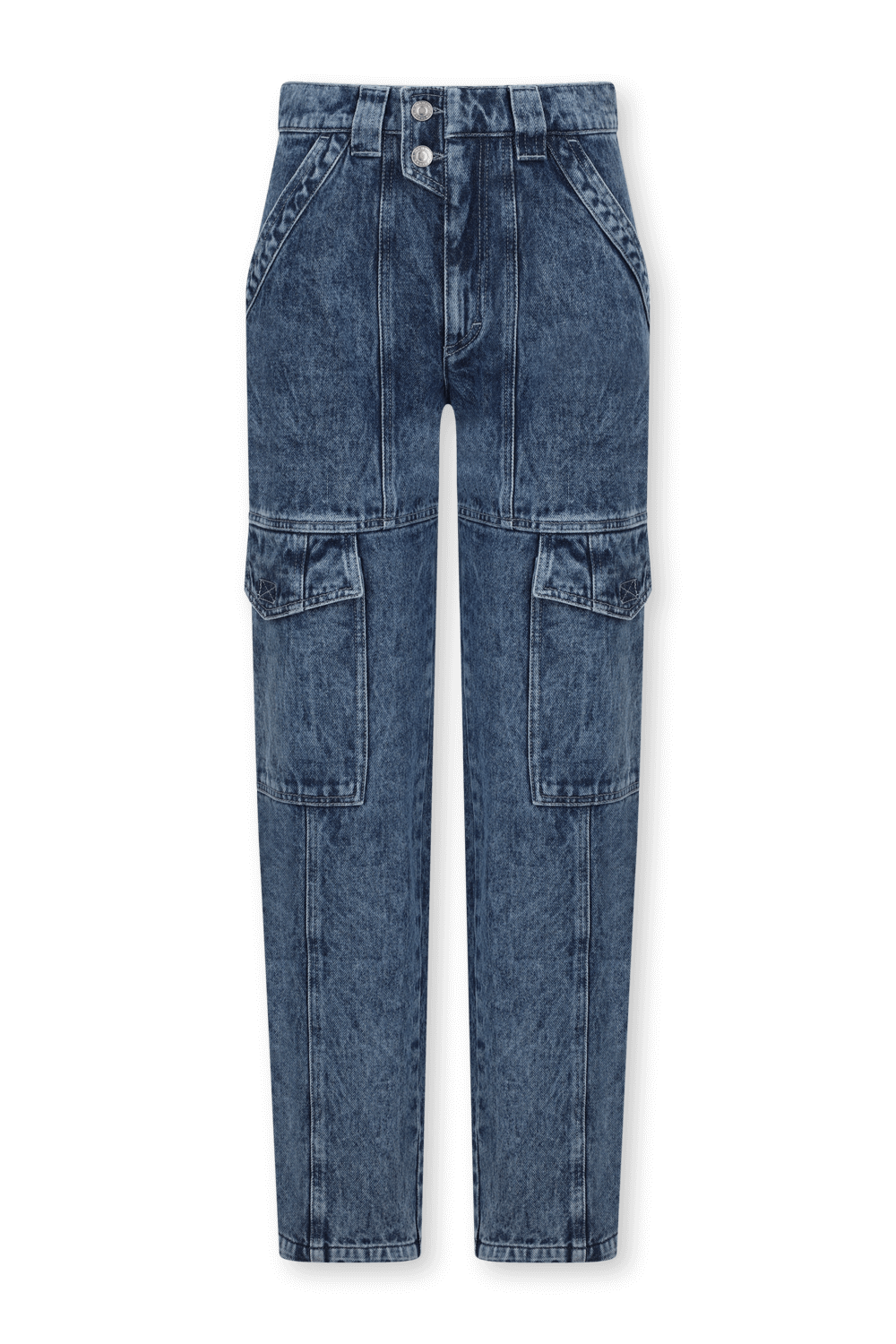 תמונה קידמית של מכנסי ג'ינס אוברסייז ויונאו