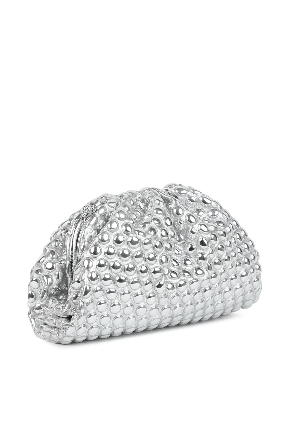 תמונה אחורית של The Mini Pouch Bubble Bag in Silver