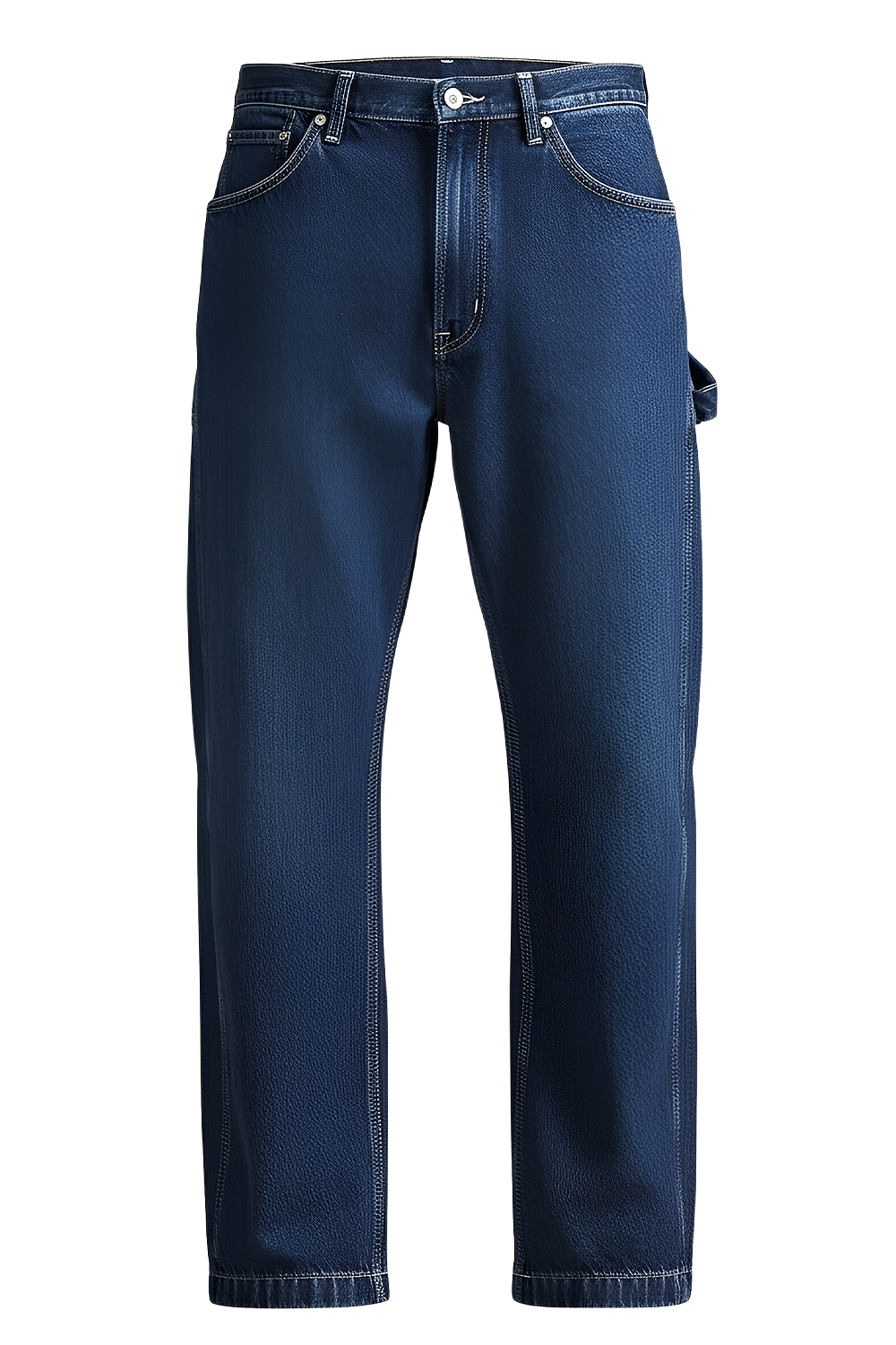 תמונה קידמית של מכנסי ג'ינס בגזרה ישרה