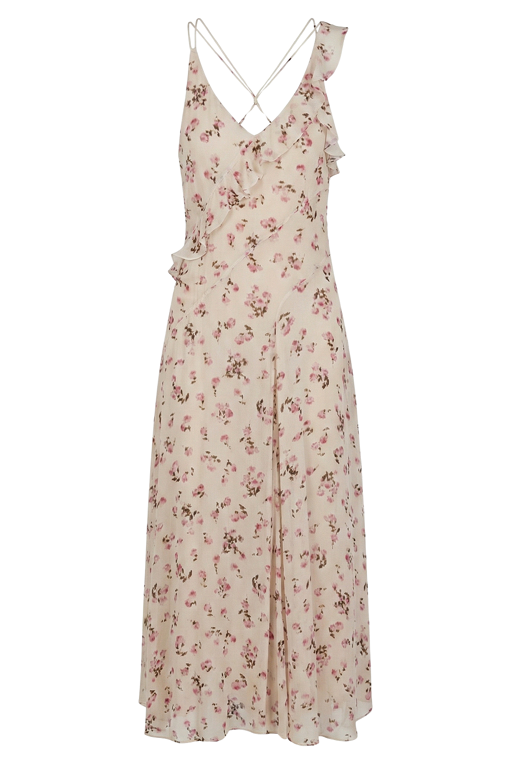 תמונה קידמית של שמלת מקסי פרחונית