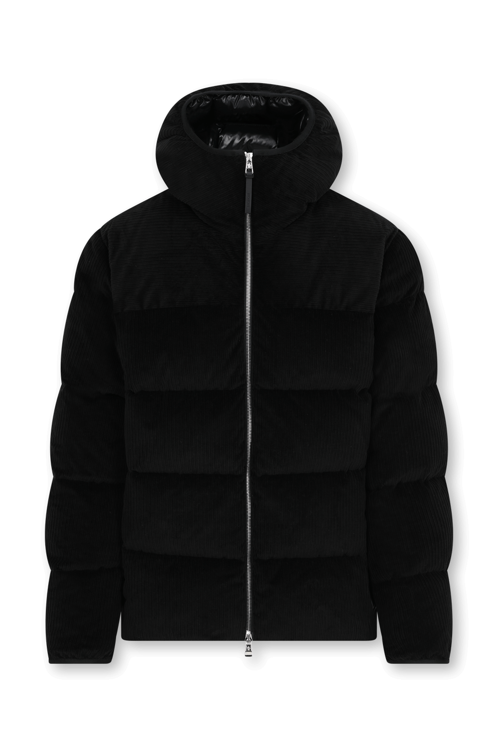 תמונה קידמית של מעיל פוך קורדרוי מרופד