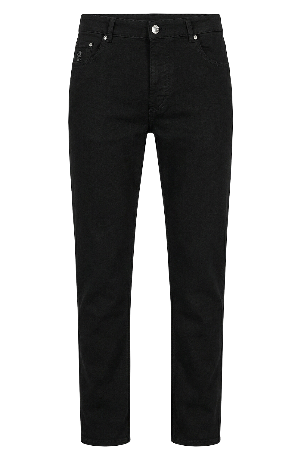 תמונה קידמית של מכנסי ג'ינס בגזרה ישרה