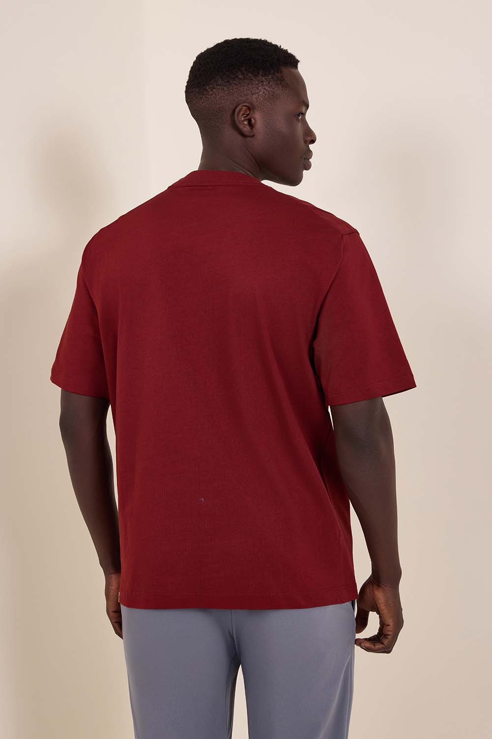 תמונת דוגמן אחורית של Heavyweight Cotton Jersey T-Shirt