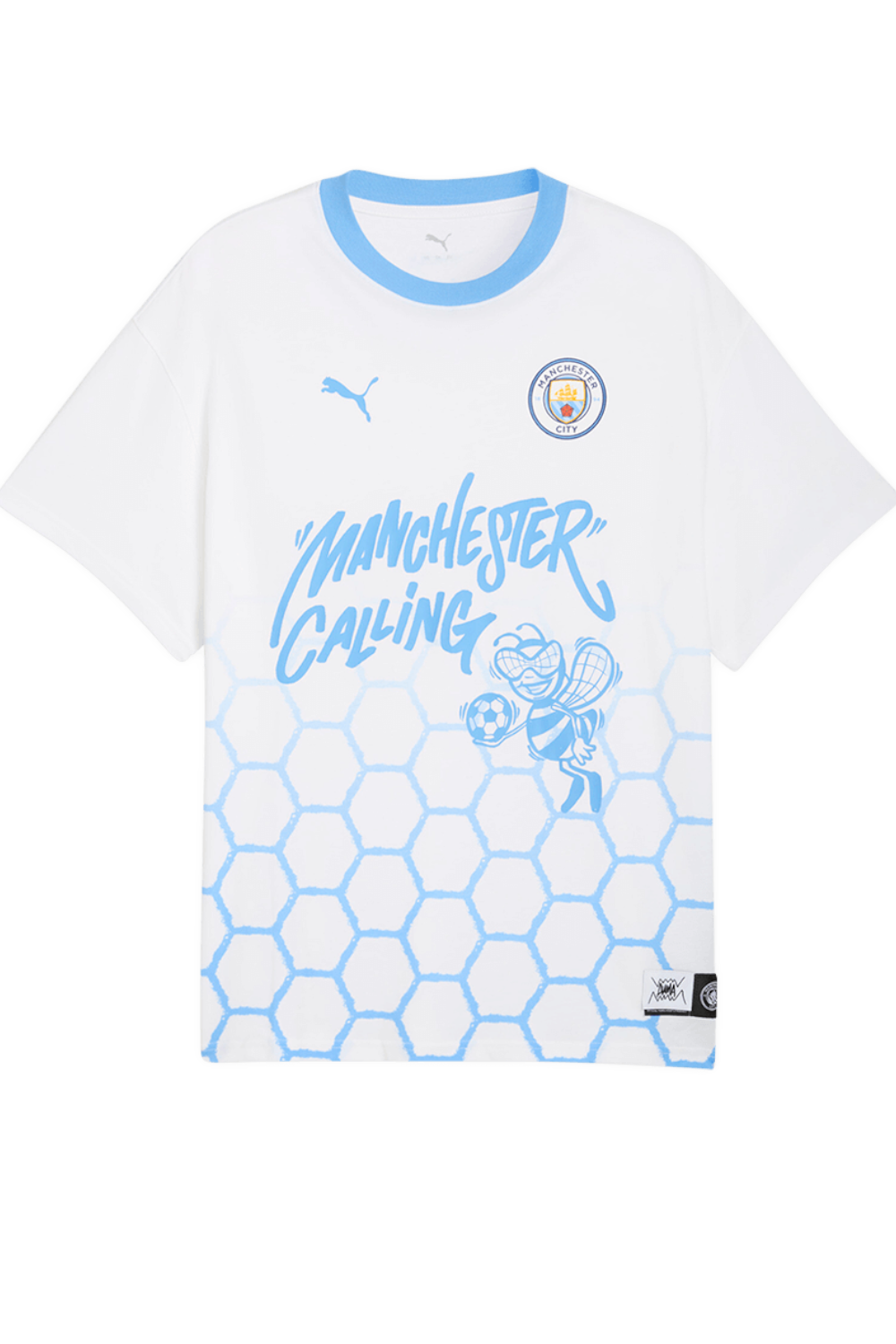 תמונה קידמית של חולצת כדורסל כדורסל פומה הוופס &times; מנצ&rsquo;סטר סיטי