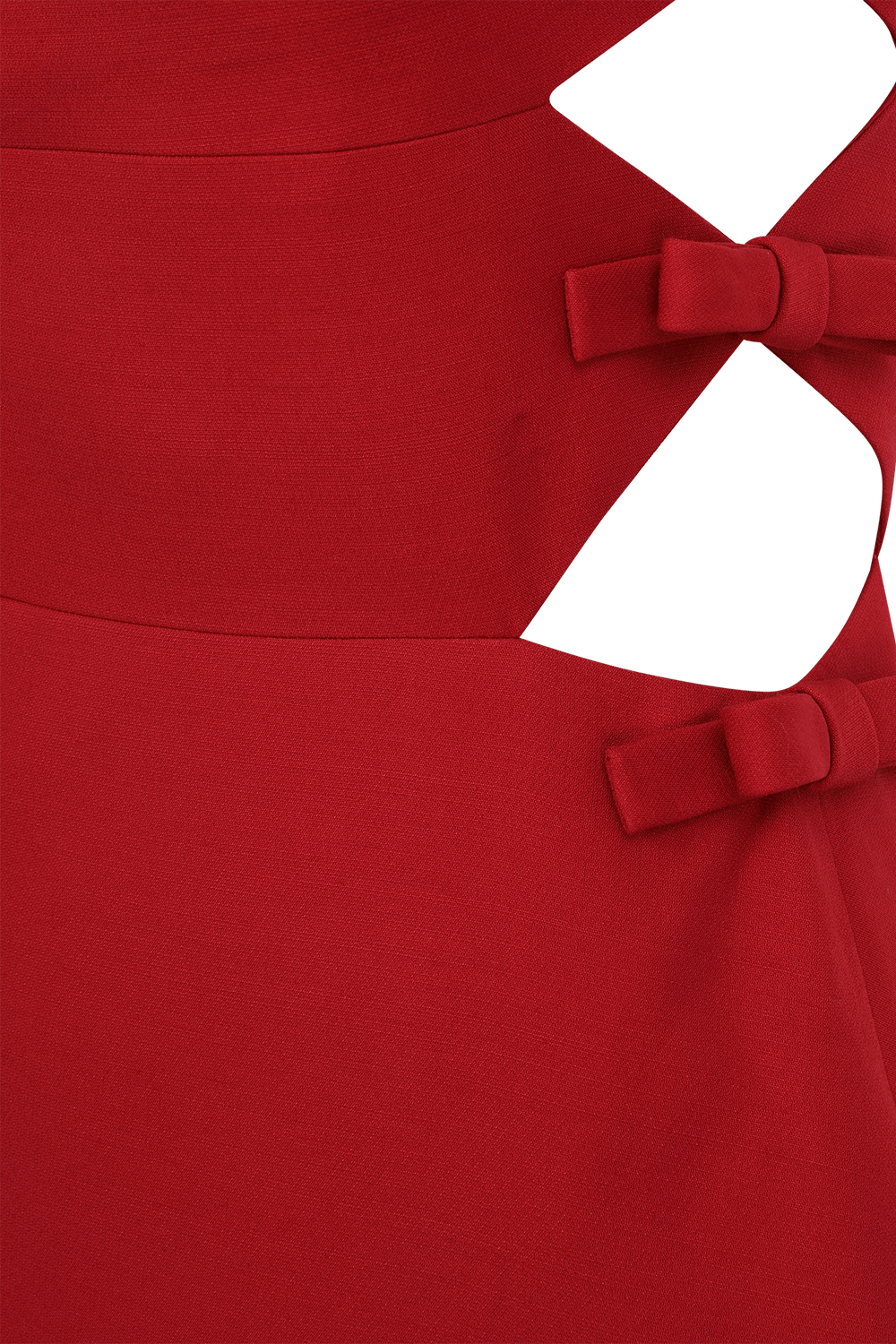 תמונה אחורית של שמלת מידי עם קשירה